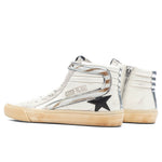 Women's Slide Leather Star - Beige/Black/Silver