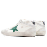 Women's Sneakers Nappa Suede Mid Star - Cream/Milky/Green
