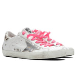 Women's Super-Star Sneakers - White/Silver/Cream Leopard