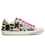 Women's Super-Star Sneakers - Ice/White/Black Leopard/Gold