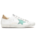 Women's Super-Star Sneakers - White/Green/Gold