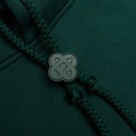 Gothic Stacked Logo Printed Hoodie - Green