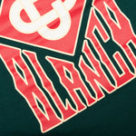 Gothic Stacked Logo Screen Printed T-Shirt - Green