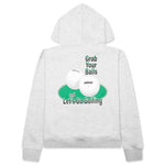 Grab Your Balls Hooded Sweatshirt - Heather Grey