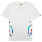 Gradation Side Shark Tee - White