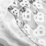 Gradient Heart Monogram Drawstring Shorts - Grey
