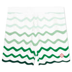 Gradient Wave Texture Shorts - Green/White
