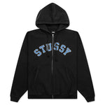 Graphic Zip Hoodie - Washed Black