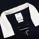 Hacking Short Sleeve Silk - Navy