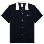 Hacking Short Sleeve Silk - Navy