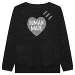 Heart Knit Sweater - Black