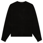 Heavy Waffle Cardigan - Black