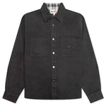 Heavy Washed Canvas Shirt - Black