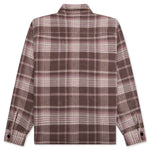 Heavy Washed Plaid Shirt - Brown