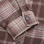 Heavy Washed Plaid Shirt - Brown
