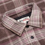 Heavy Washed Plaid Shirt - Brown