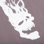 Flaming Skull S/S Tee - Grey/White