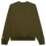 Misprinted Heron Crewneck - Dark Olive