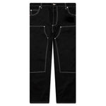 Misprinted White Stitch Canvas Carpenter - Black