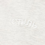 S/S Turtleneck Pocket CTNMB - Grey Melange/White