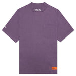 S/S Turtleneck Pocket CTNMB - Purple/White
