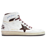 Hi Sky Star Nappa Sneaker - White/Beige/Chocolate Brown
