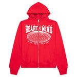 HMU Zip Front Hoodie - Red