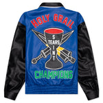 Saint Michael x Denim Tears Holy Grail Varsity Jacket - Blue