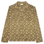 Floral L/S Button Up - Olive