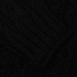 HTG Cable Knit Jumper Sweater - Black