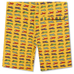 Kids Red Velvet Sweatshort - Gold Fusion
