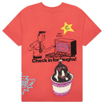 Check In For Laughs S/S Knit - Tomato