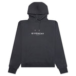 Printed Felpa Slim Fit Hoodie - Charcoal