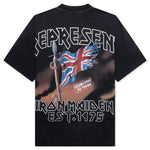 Represent x Iron Maiden Steed T-Shirt - Stained Black