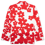 Red and White Dillies Print Jacket - Crimson
