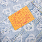 Jacquard Denim Jeans - Washed Indigo