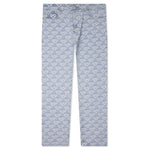 Jacquard Denim Jeans - Washed Indigo