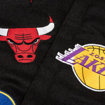 NBA Collage Wool/Leather Jacket - Black