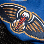 NBA Collage Wool/Leather Jacket - Royal Blue