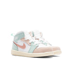 Air Jordan 1 Mid SE (TD) - White/Pink Oxford/Jade Ice