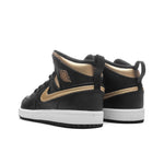 Jordan 1 Mid (PS) - Black/Metallic Gold/White