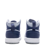 Jordan 1 Mid (PS) - White/Midnight Navy/Wolf Grey