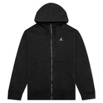 Essential Fleece Full-Zip Hoodie - Black