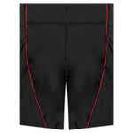 Essential Women's Mid-Rise Bike Shorts - Black/Black/University Red