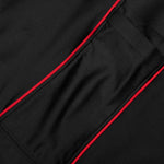 Essential Women's Mid-Rise Bike Shorts - Black/Black/University Red