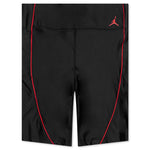 Essential Women's Mid-Rise Bike Shorts - Black/Black/University Red
