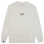Flight Essentials '85 L/S T-Shirt - Oatmeal Heather/White