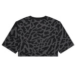 Women's Cropped Graphic T-Shirt - Black