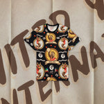Jordan x Maison Chateau Rouge S/S AOP Tee - Black/Sail/Orange