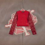 Jordan x Teyana Taylor Women’s Long-Sleeve Mesh Top - Gym Red/Team Red